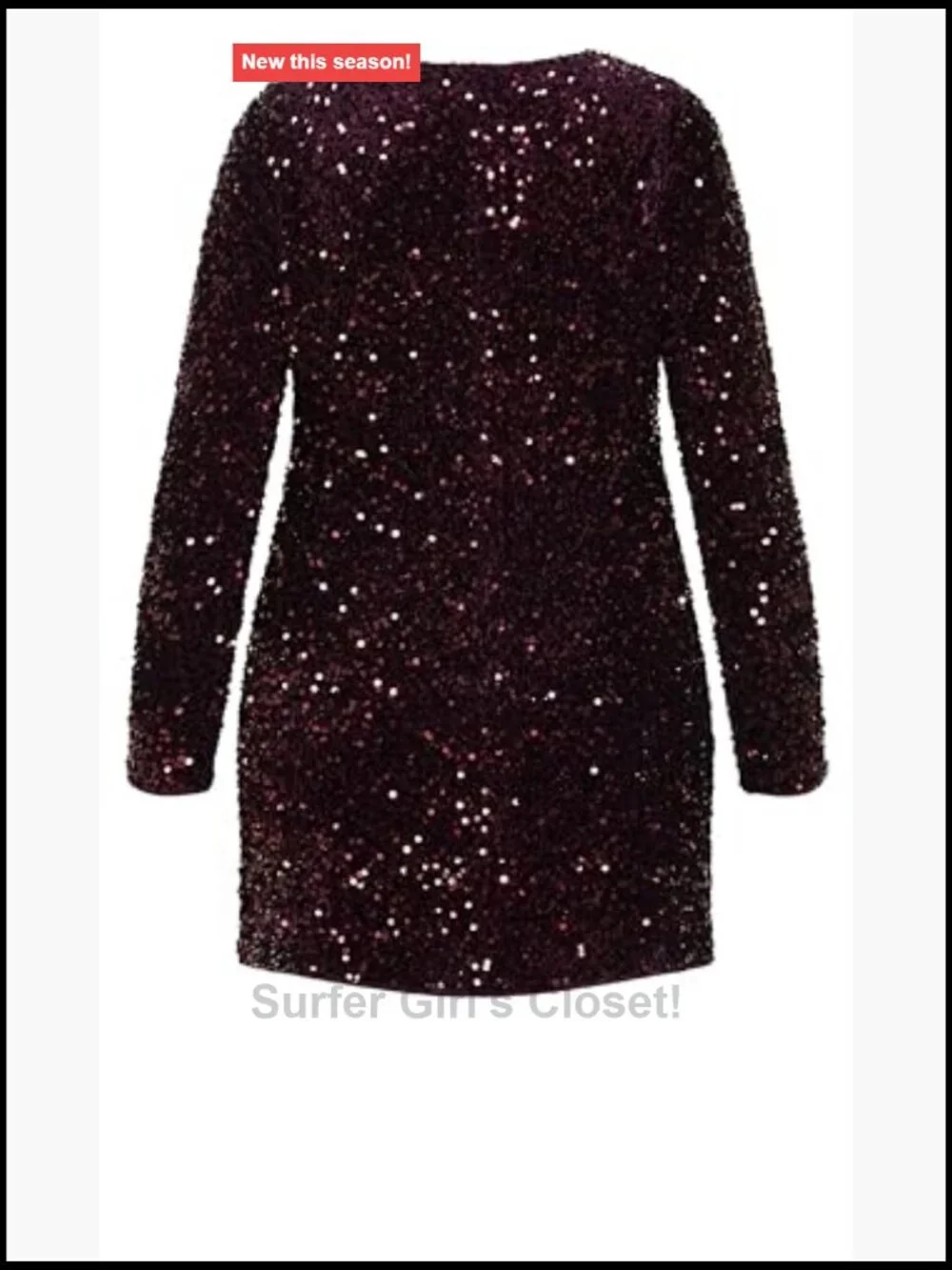 Plus Size Sequin Cocktail Dress Long Sleeve Shift Mini